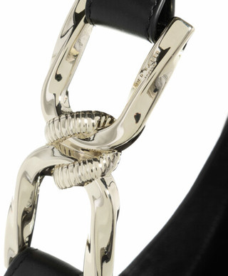  Shopper Chelsia Chain Detail Hobo Bag in black