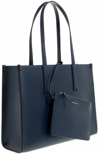 Emporio Armani Shopper Shopping Bag M Minidollaro Pu in blue
