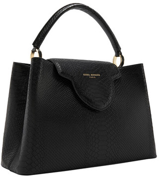  Satchel Bag Femme Forte Zarah Black Calfskin Leather Handbag W in black
