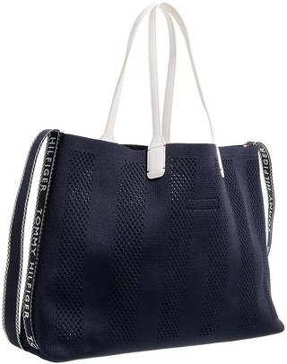 Tote Iconic Tommy Tote Knitted Gr. unisize in Blau