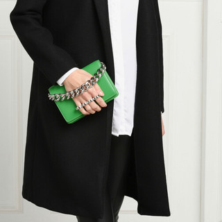  Satchel Bag Four Ring Mini Chain Bag in green