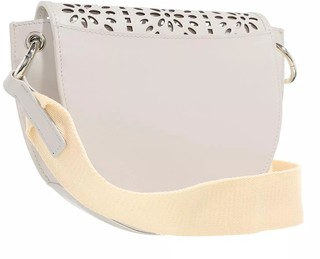 Crossbody Bags Banner Saddle Perforated in Creme