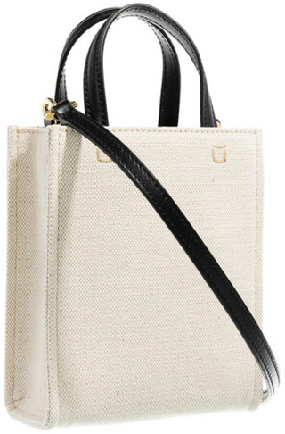  Tote Mini G-Tote Shopping Bag in Washed Canvas in fawn