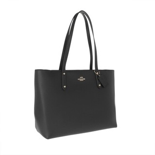  Tote Polished Pebble Leather Central Tote With Zip in black