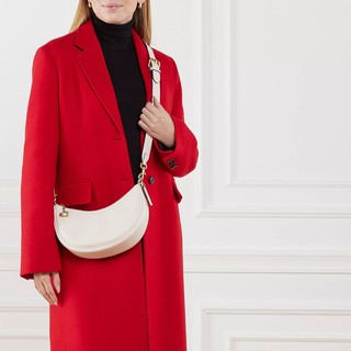  Pochettes Glovetanned Leather Mira Shoulder Bag With Chain Gr. unisize in Creme