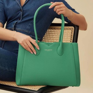  Shopper Honoré Cloe green calfskin leather handbag Gr. unisize in Grün