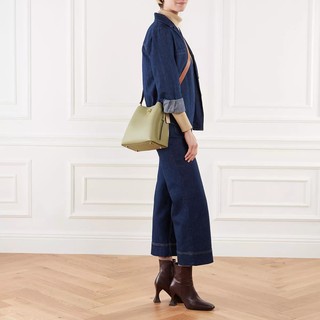  Crossbody Bags Colorblock Leather With Coated Canvas Signature in Gr. unisize in Grün