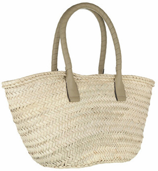  Tote Marcie Carryall Basket Bag Calfskin in light green