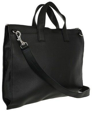  Reisegepäck Medium Leather Travel Bag in black