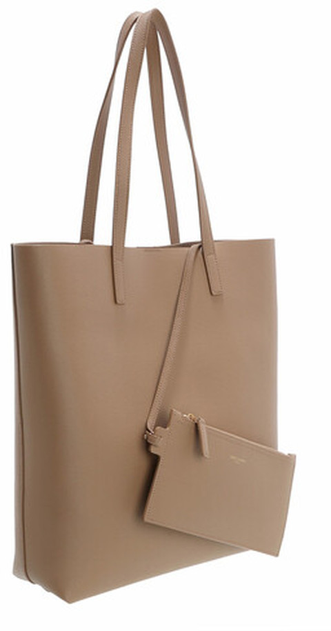  Shopper North South Tote Leather in taupe