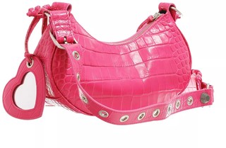  Crossbody Bags Le Cagole XS Shoulder Bag Crocodile Embossed in pink