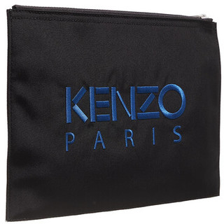  Pochettes Large Clutch Embroidered Logo in black