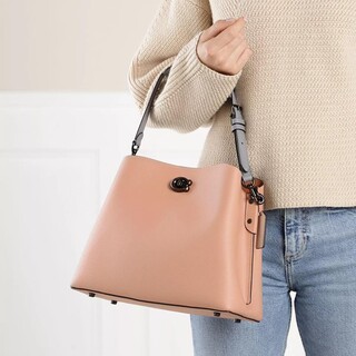  Shopper Colorblock Leather Willow Shoulder Bag Gr. unisize in Beige