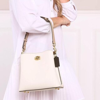  Beuteltasche Colorblock Leather Willow Bucket Gr. unisize in Creme