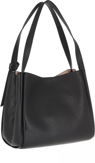  New York Shopper Knott Pebbled Leather Large Shoulder Bag Gr. unisize in Schwarz