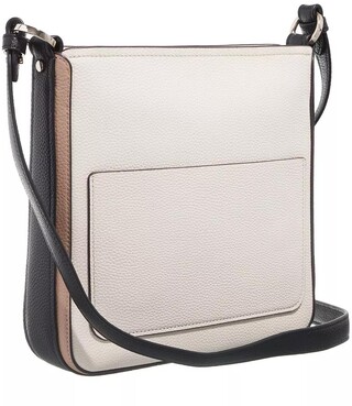  New York Crossbody Bags Hudson Colorblocked Pebbled Leather Small Messenge Gr. unisize in Creme