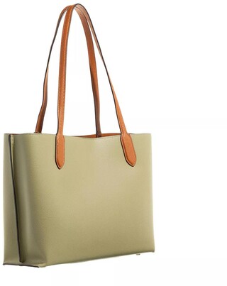  Shopper Colorblock Leather With Coated Canvas Signature in Gr. unisize in Grün