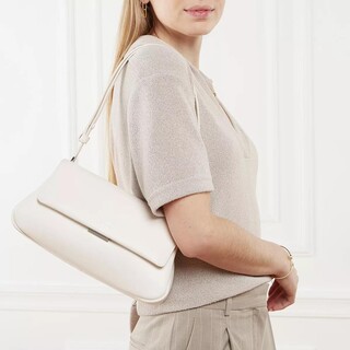  New York Pochettes Grace Smooth Leather Shoulder Bag Gr. unisize in Creme