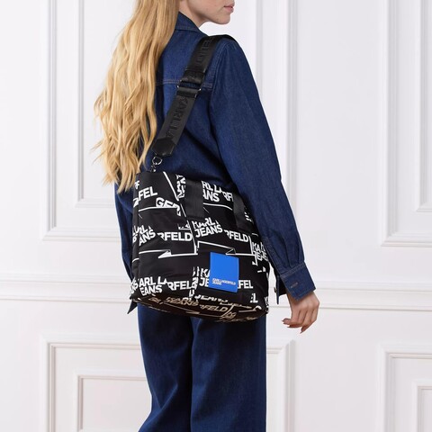 Karl Lagerfeld Jeans Crossbody Bags Folded Logo Tote Gr. unisize in Schwarz