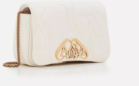 Alexander McQueen Shopper Mini Seal Leather Shoulder Bag Gr. unisize in Weiß