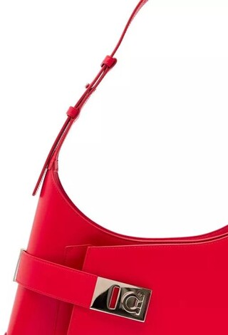  Umhängetaschen Red Hobo Shoulder Bag With Asymmetric Pocket and G Gr. unisize in Rot