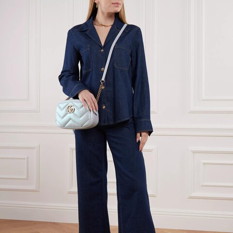 Gucci Crossbody Bags GG Marmont Shoulder Bag Gr. unisize in Blau