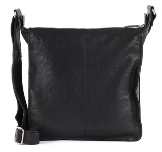  Handtasche mit Reißversc schwarz Glatte Rindleder