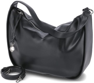  Handtasche mit Reißversc schwarz PU