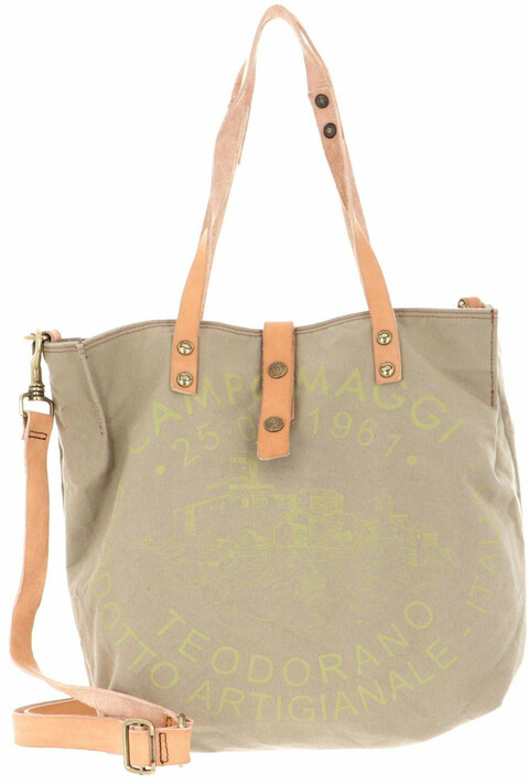 Campomaggi Canvas Shopper Long Handles gelb