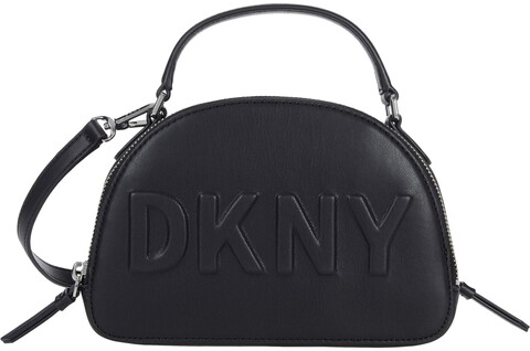 DKNY Handtasche mit Reißversc schwarz / weiß Nylon