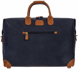 Brics Reisetasche mit Reißvers blau Stoff mit Leder