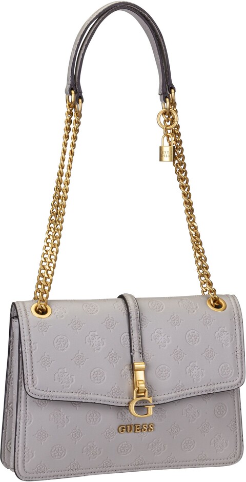 Guess James Logo Conv Crossbody Flap in Taupe Logo (3.1 Liter),