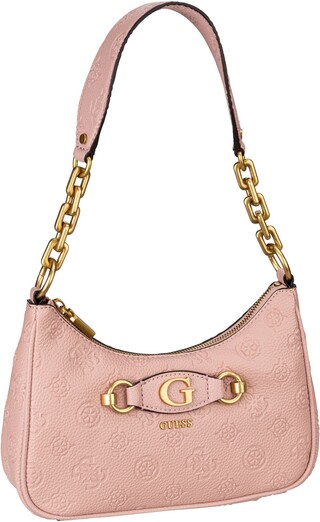  Izzy Peony Top Zip Shoulder Bag in Apricot Rose Logo (2.4 Liter),