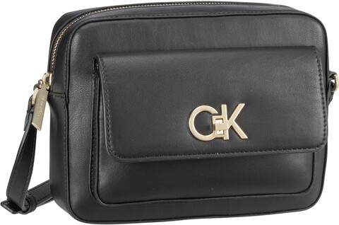 Calvin Klein Re-Lock Camera Bag with Flap PSP24 in CK Black (3 Liter),