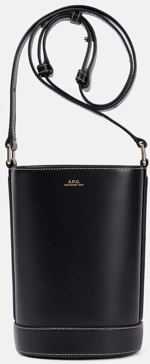 A.P.C. Bucket-Bag ambre Small aus Leder