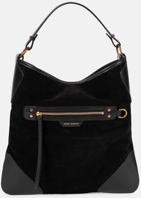 Isabel Marant Schultertasche amuko aus Veloursleder