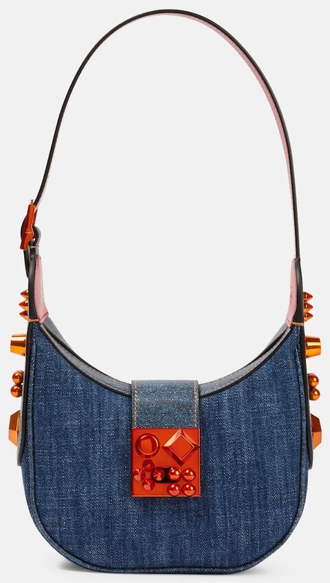 Christian Louboutin Schultertasche Carasky Mini aus Denim