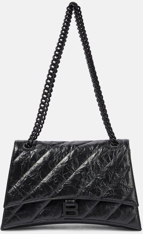 Balenciaga Schultertasche Crush Medium aus Leder