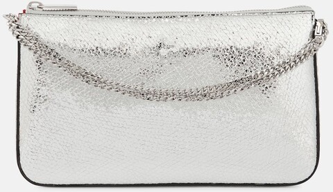 Christian Louboutin Clutch Loubila aus Metallic-Leder