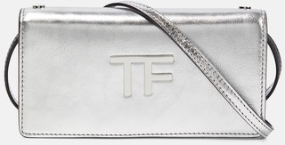 Schultertasche TF Mini aus Metallic-Leder