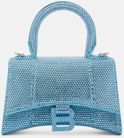 Balenciaga Tote Hourglass Mini aus Veloursleder