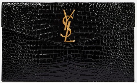 Saint Laurent Clutch Uptown aus Lackleder